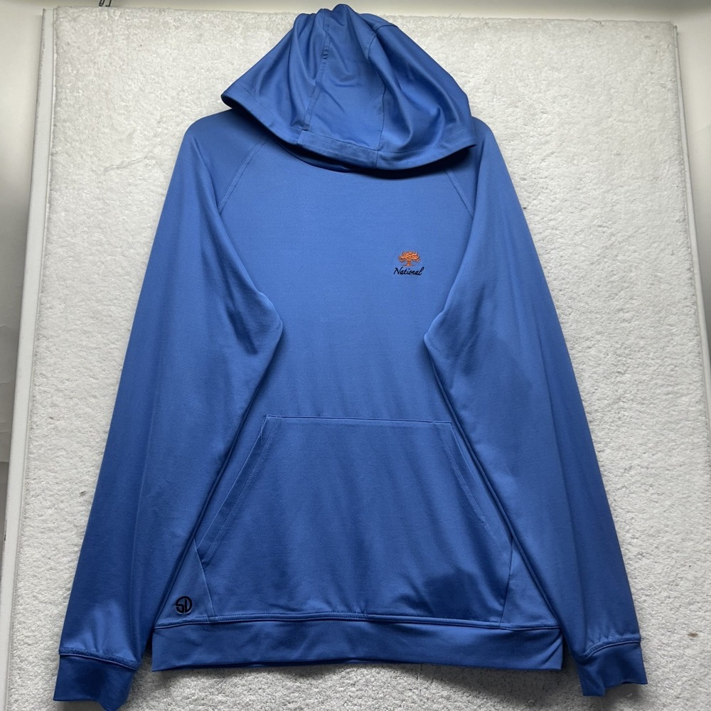 Straight Down Mens Size L Blue Detour Long Sleeve Hoodie Sweatshirt (U6)